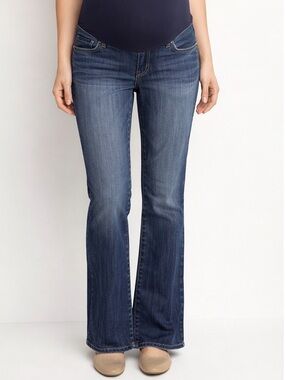 Gap Maternity Bootcut Jeans Size 27R (4R) Dark Wash Belly Panel